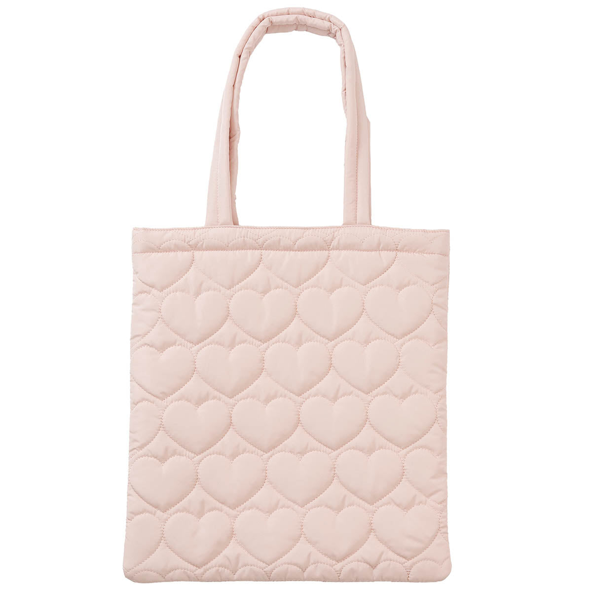 Lil ala mode ハートキルティングトートバッグ ナッツ ピンク