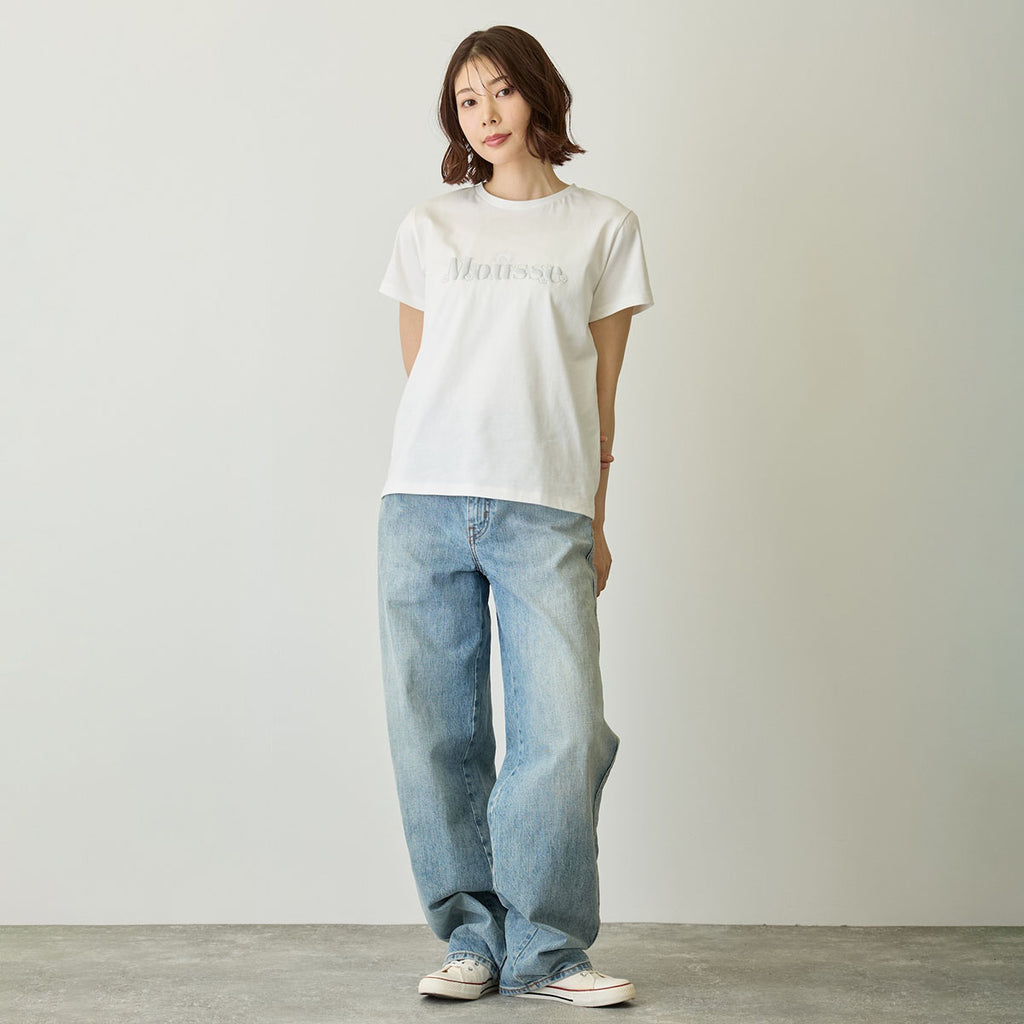 Lil ala mode Tシャツ Bloom ムース ホワイト