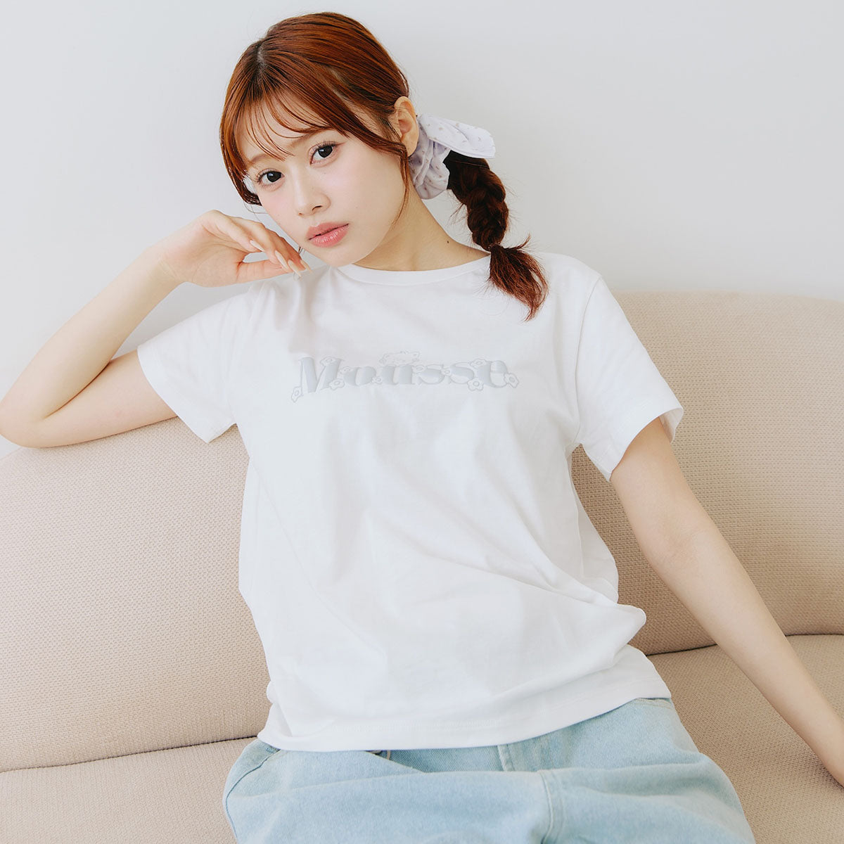Lil ala mode Tシャツ Bloom ムース ホワイト
