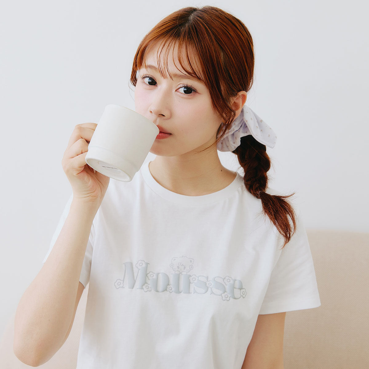Lil ala mode Tシャツ Bloom ムース ホワイト