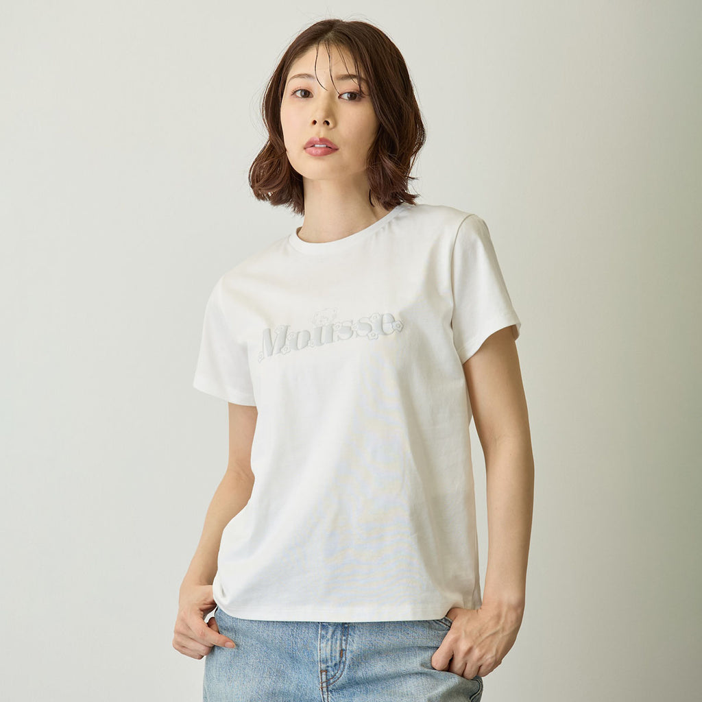 Lil ala mode Tシャツ Bloom ムース ホワイト
