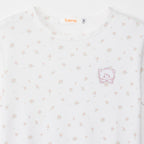 Lil ala mode Tシャツ フラワー ムース ホワイト