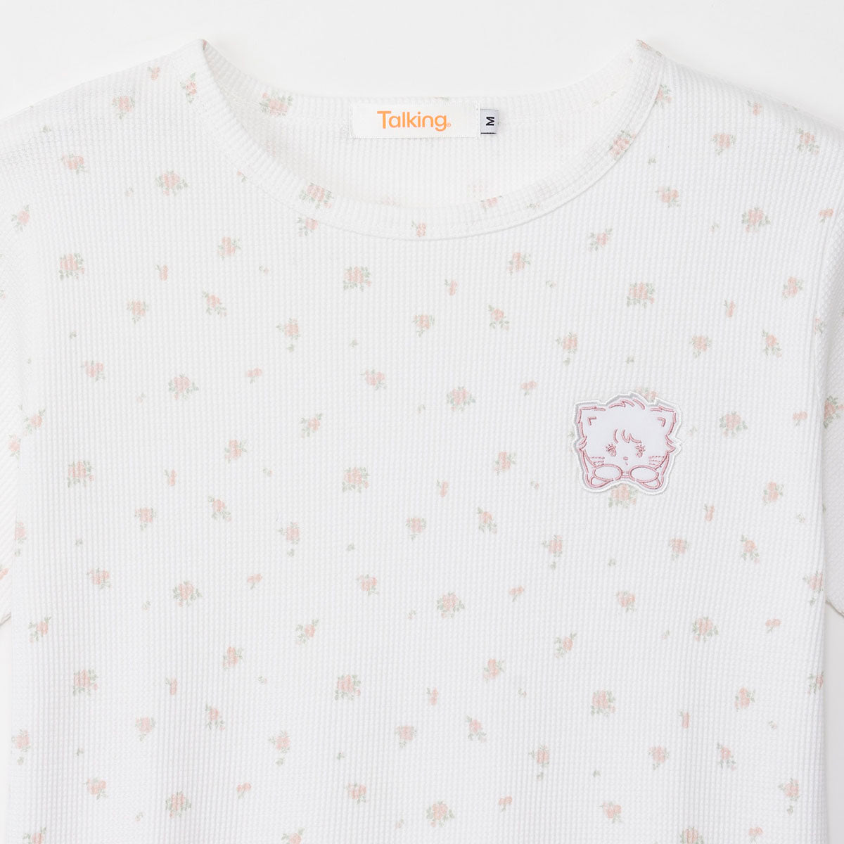 Lil ala mode Tシャツ フラワー ムース ホワイト