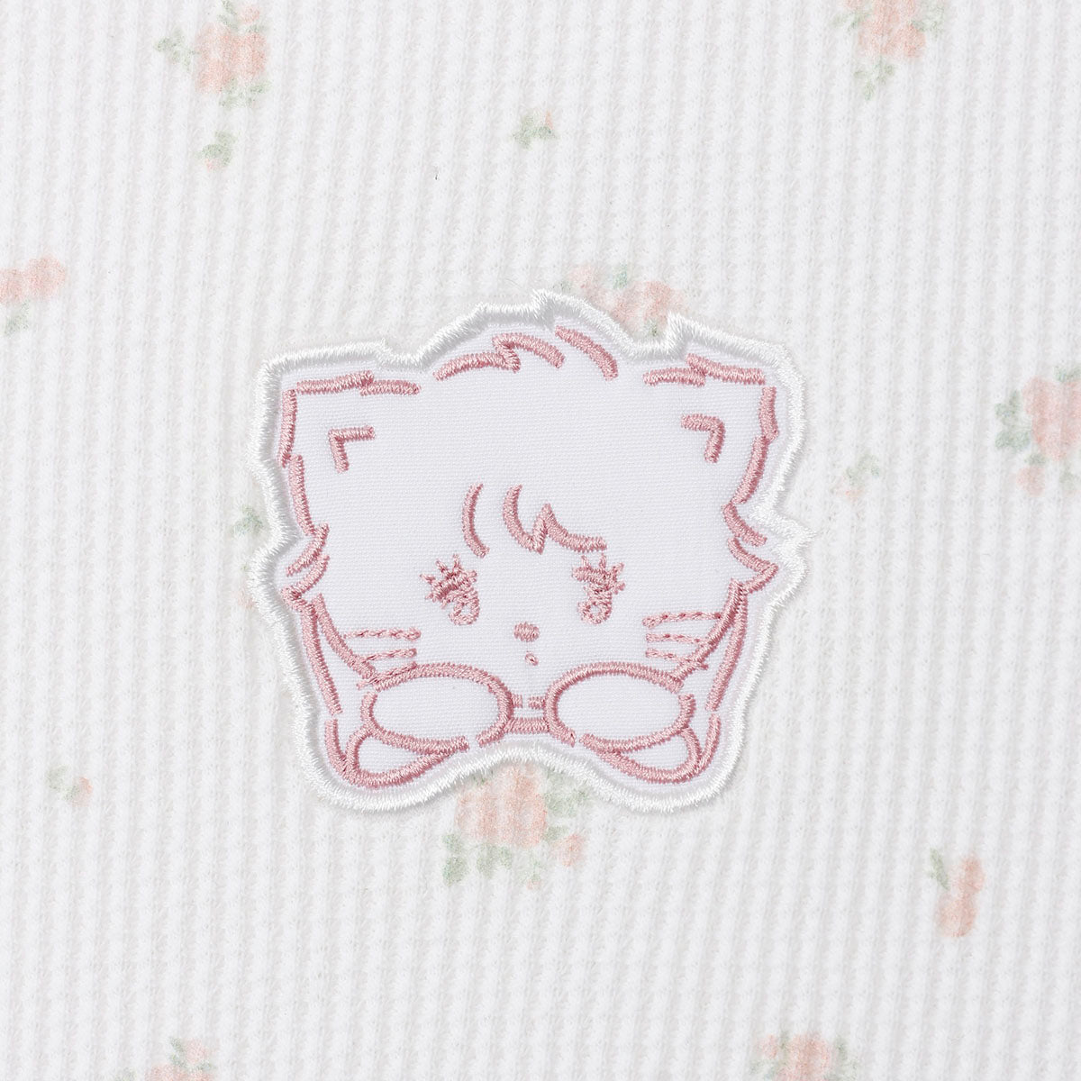 Lil ala mode Tシャツ フラワー ムース ホワイト