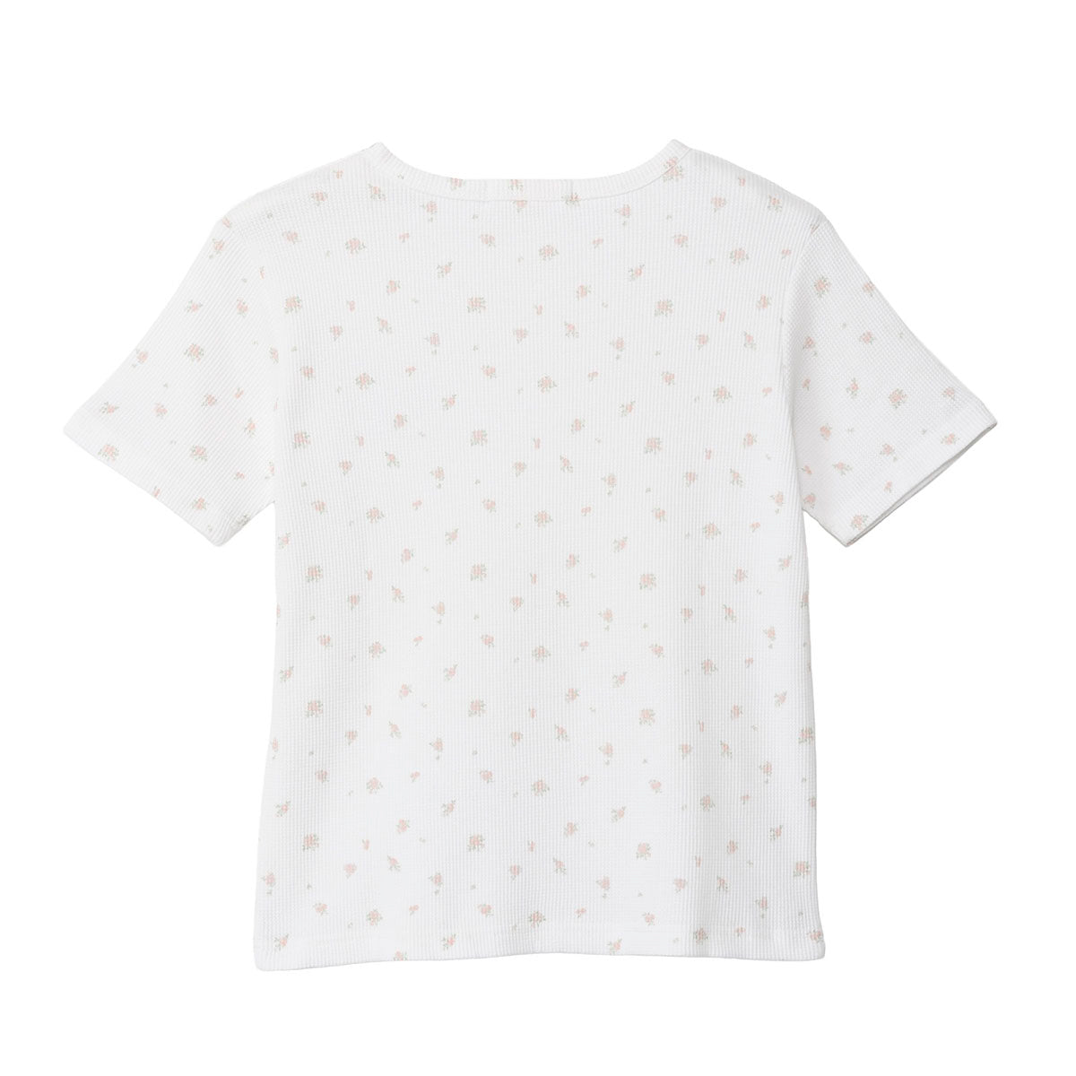 Lil ala mode Tシャツ フラワー ムース ホワイト