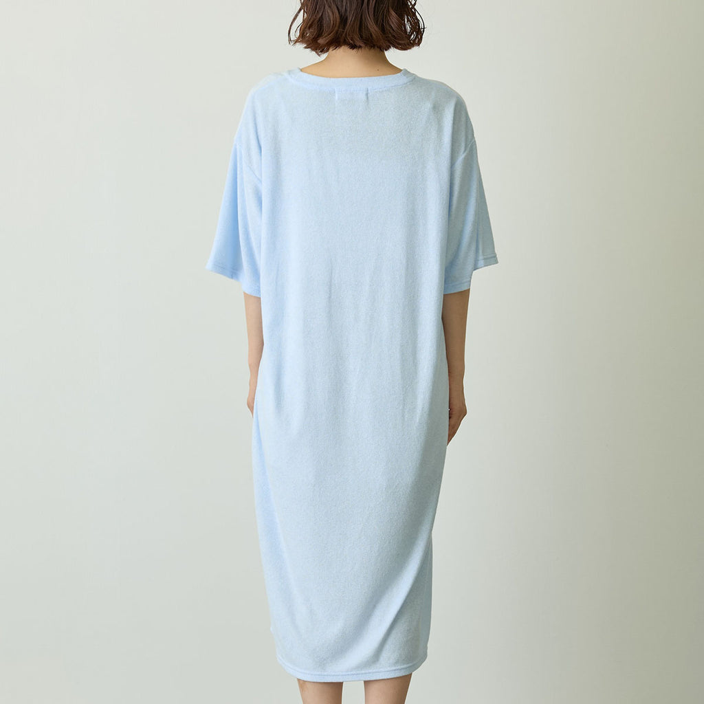 Lil ala mode ルームロングワンピース Bloom ムース ブルー
