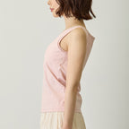 Lil ala mode カップ付きタンクトップ Bloom ムース ピンク