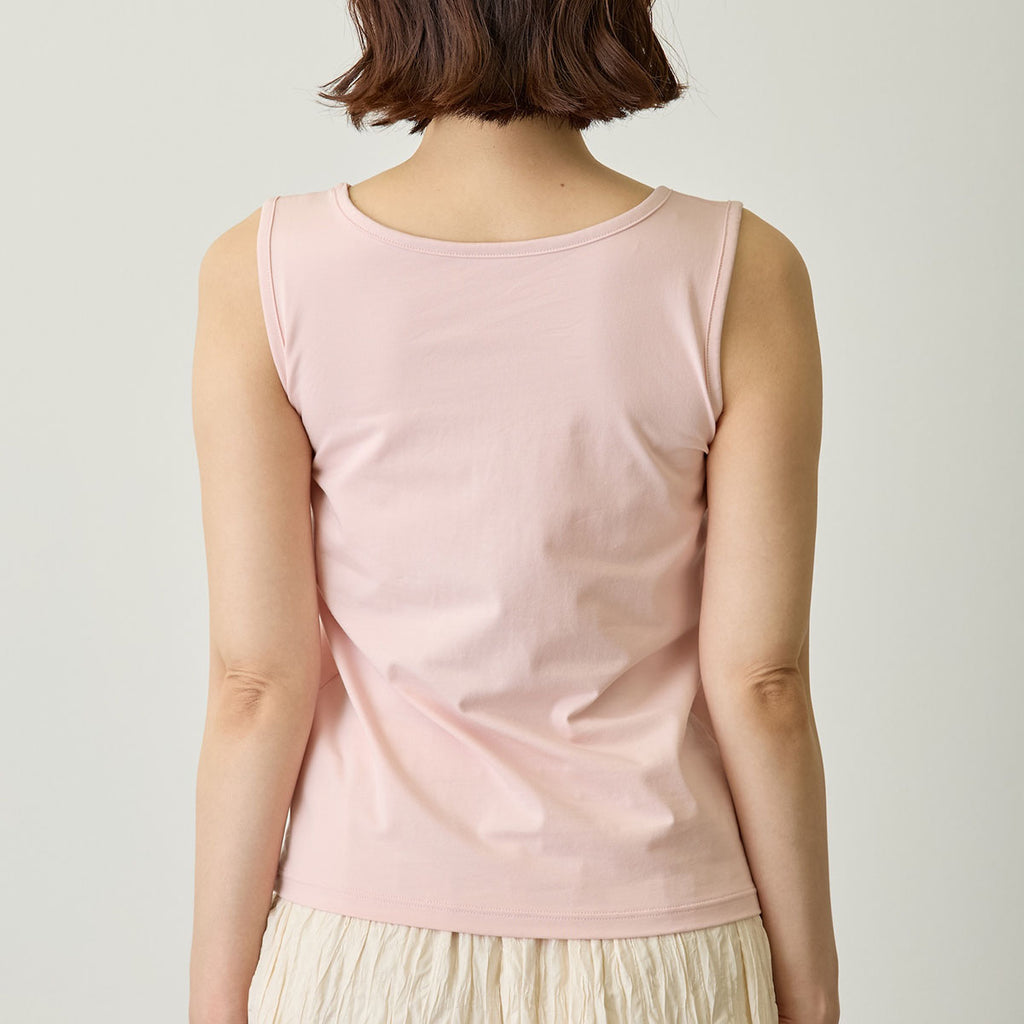 Lil ala mode カップ付きタンクトップ Bloom ムース ピンク