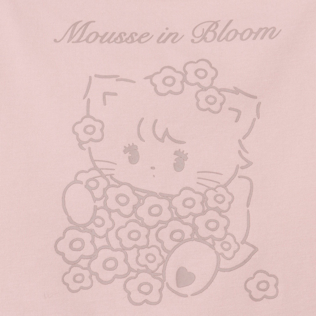 Lil ala mode カップ付きタンクトップ Bloom ムース ピンク