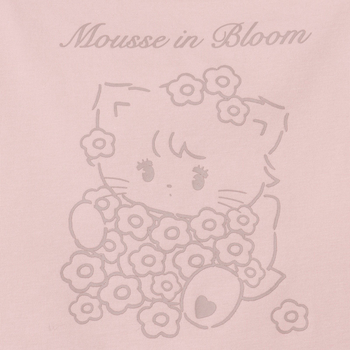 Lil ala mode カップ付きタンクトップ Bloom ムース ピンク