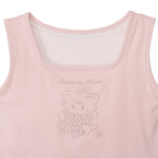 Lil ala mode カップ付きタンクトップ Bloom ムース ピンク