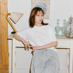 Lil ala mode Tシャツ RIBBON MOUSSE ホワイト