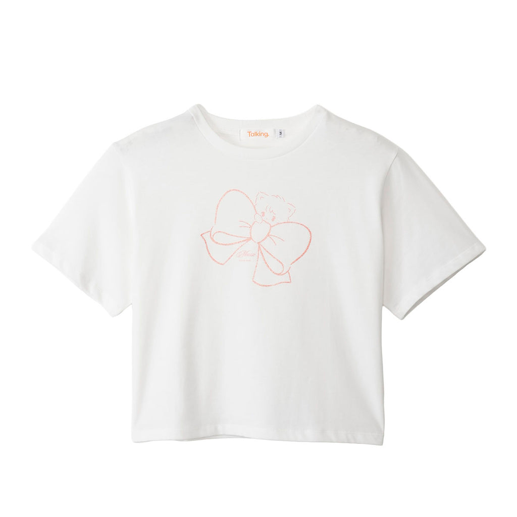 Lil ala mode Tシャツ RIBBON MOUSSE ホワイト
