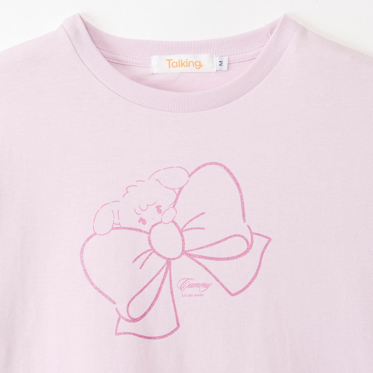 Lil ala mode Tシャツ RIBBON CAMMY ピンク