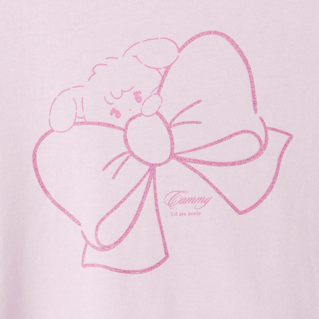 Lil ala mode Tシャツ RIBBON CAMMY ピンク