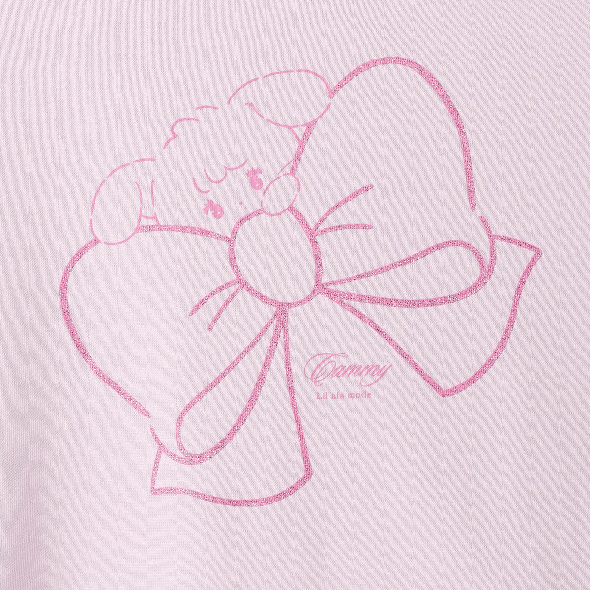 Lil ala mode Tシャツ RIBBON CAMMY ピンク