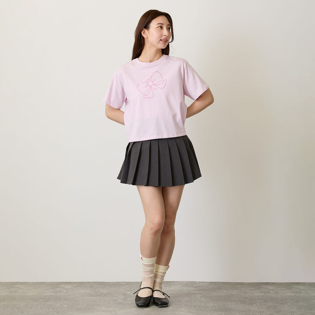 Lil ala mode Tシャツ RIBBON CAMMY ピンク