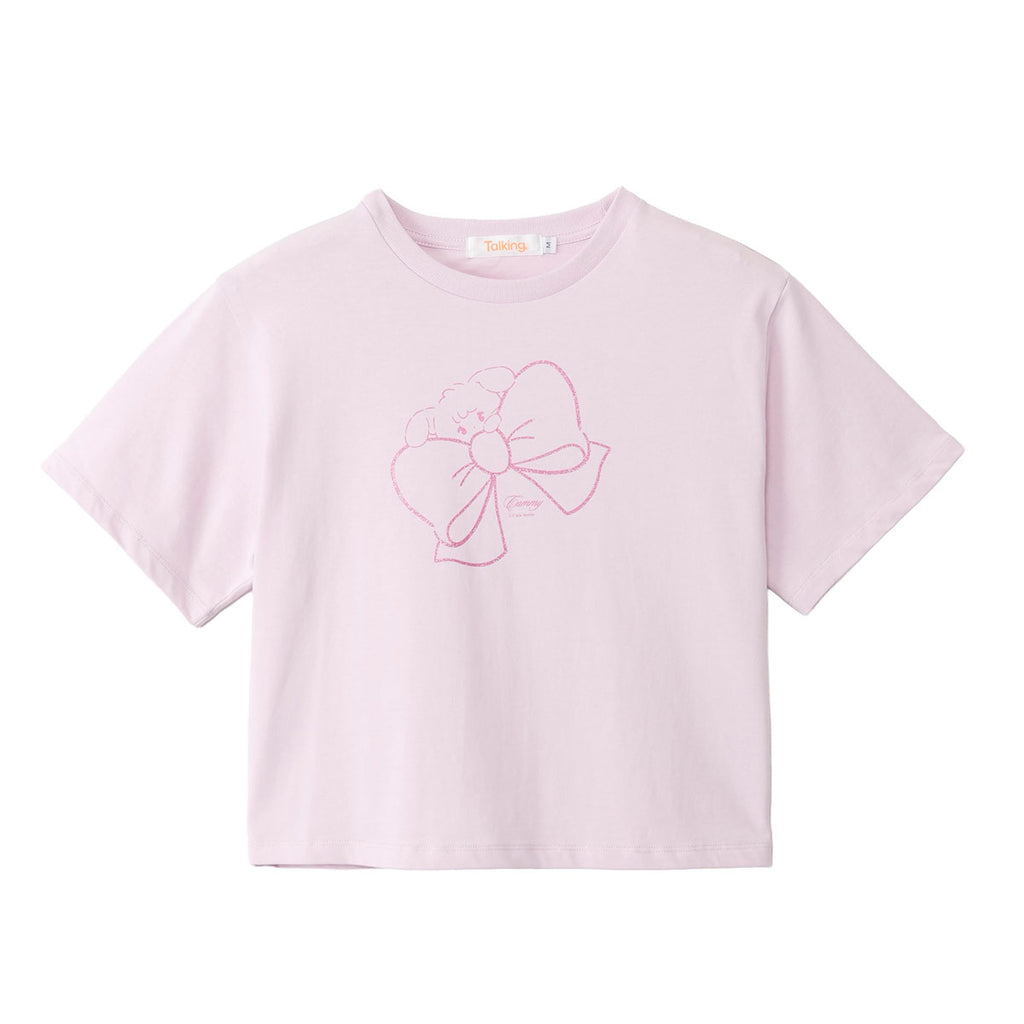 Lil ala mode Tシャツ RIBBON CAMMY ピンク