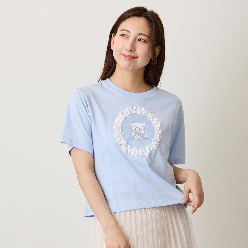 Lil ala mode Tシャツ RACE FRAME ブルー
