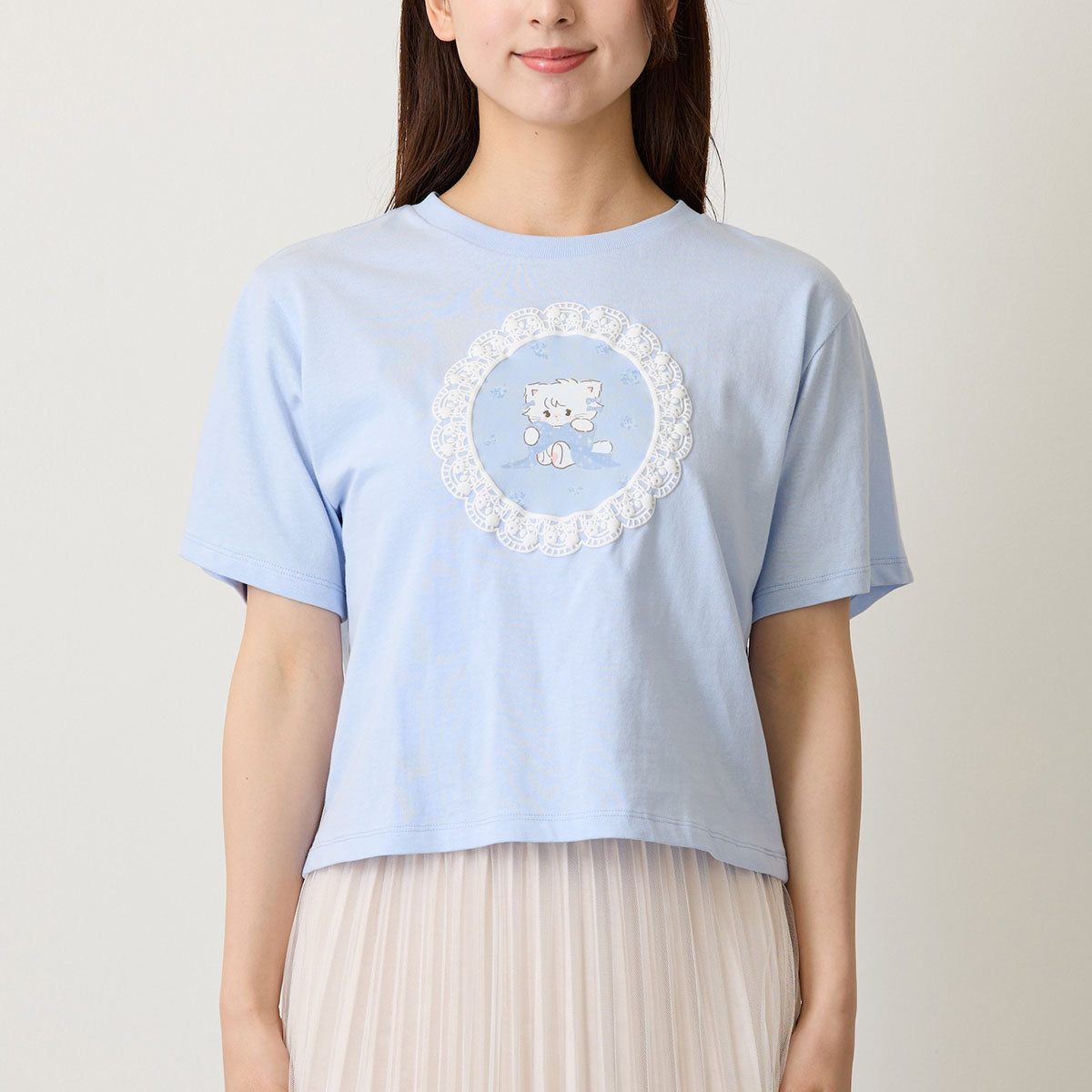 Lil ala mode Tシャツ RACE FRAME ブルー
