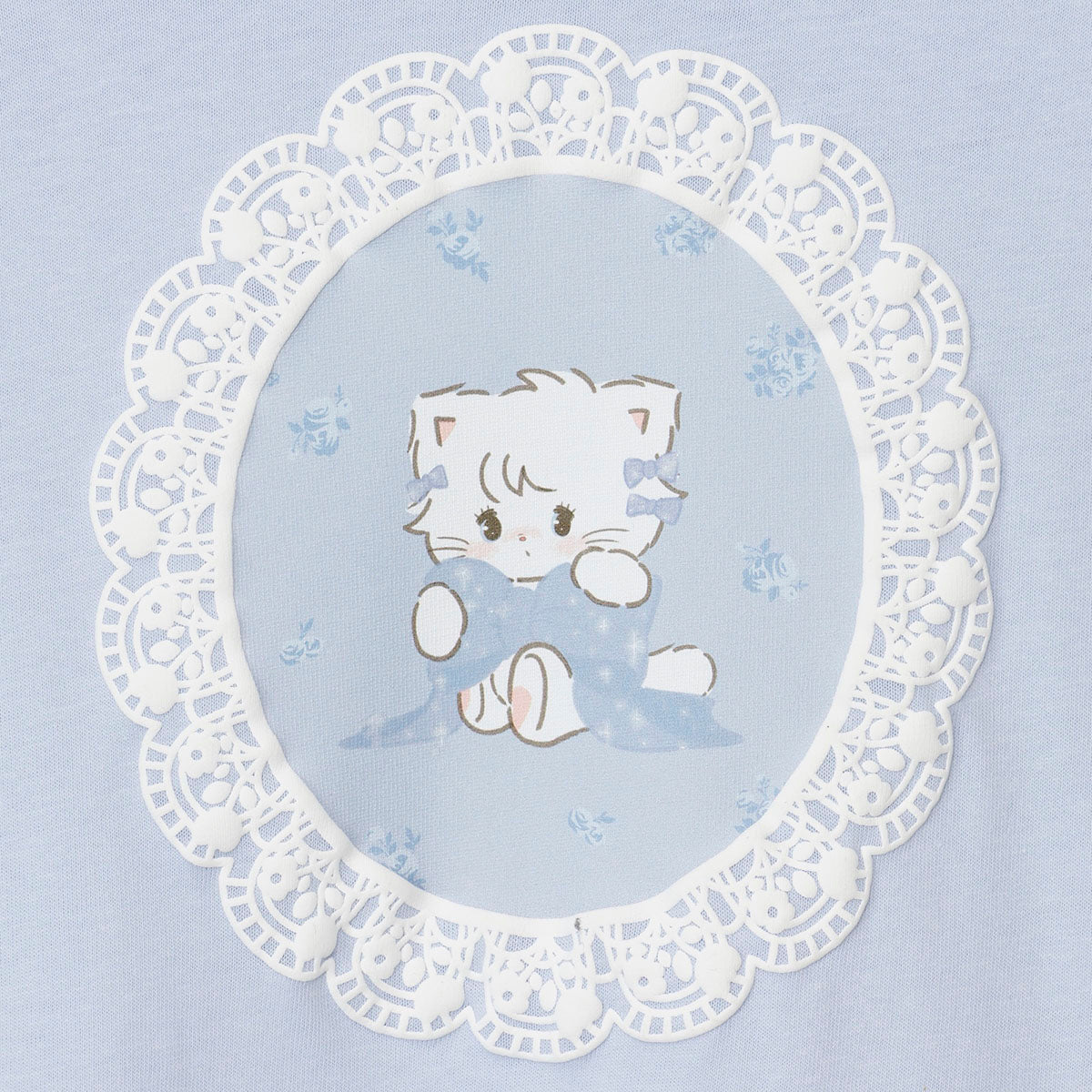 Lil ala mode Tシャツ RACE FRAME ブルー