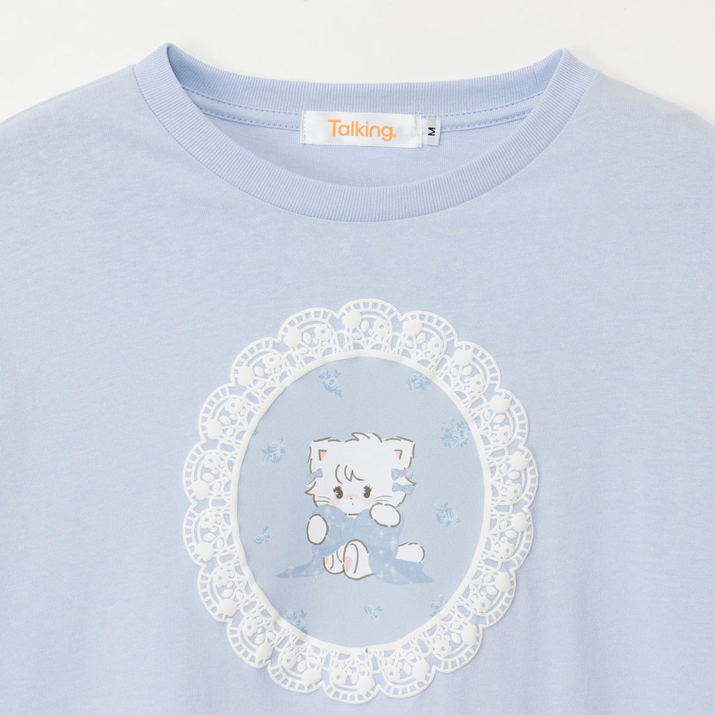 Lil ala mode Tシャツ RACE FRAME ブルー