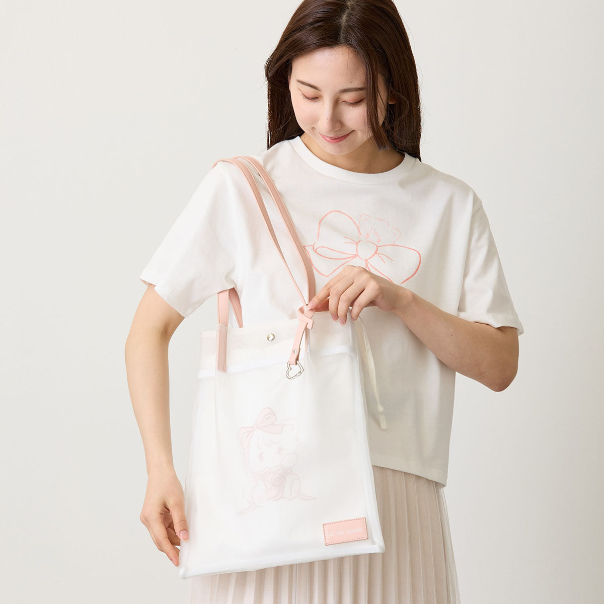 Lil ala mode メッシュバッグ ムース ホワイト – Lil ala mode store