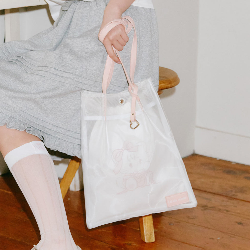 Lil ala mode メッシュバッグ ムース ホワイト