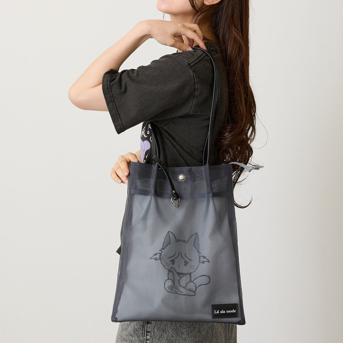 Lil ala mode メッシュバッグ クール ブラック