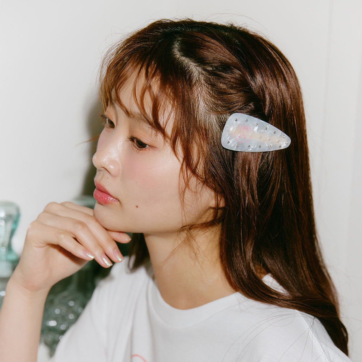 Lil ala mode ヘアクリップ ムース ホワイト