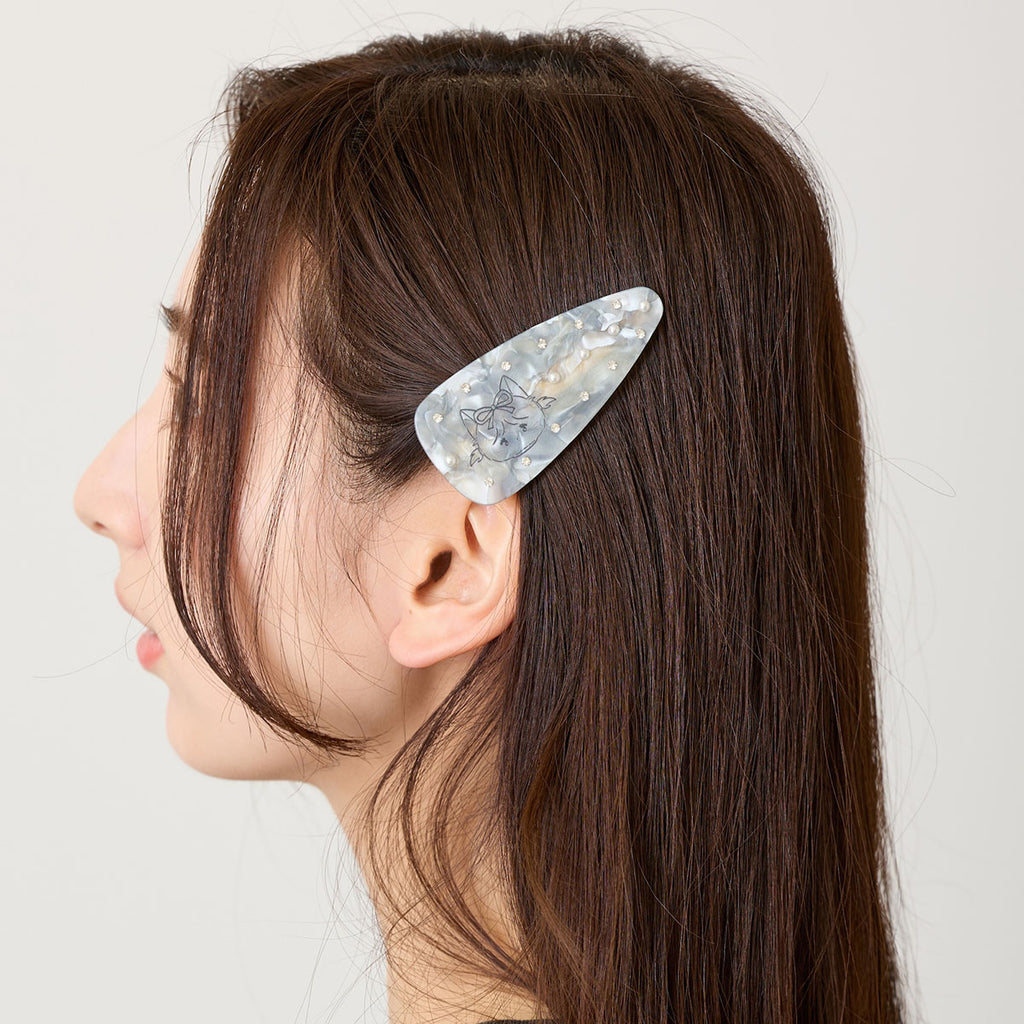 Lil ala mode ヘアクリップ クール グレー