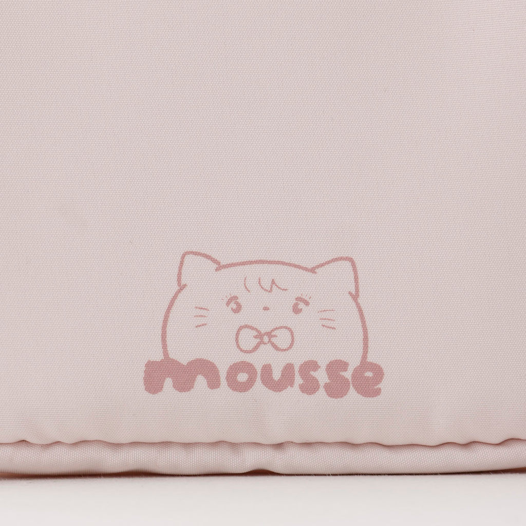 Lil ala mode ぷっくりアップリケポーチ MOUSSE コーラルピンク