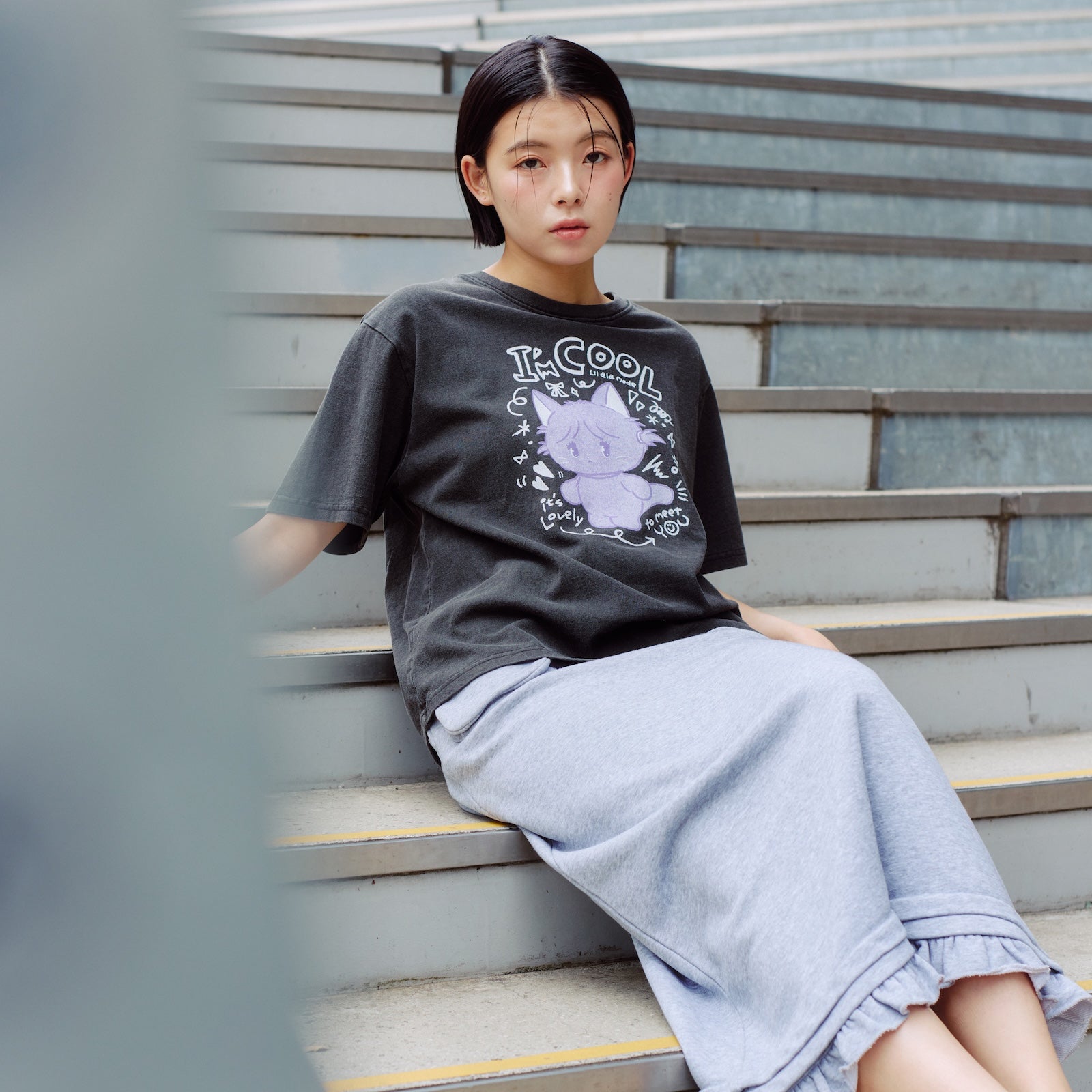 Lil ala mode Tシャツ I'm COOL ブラック