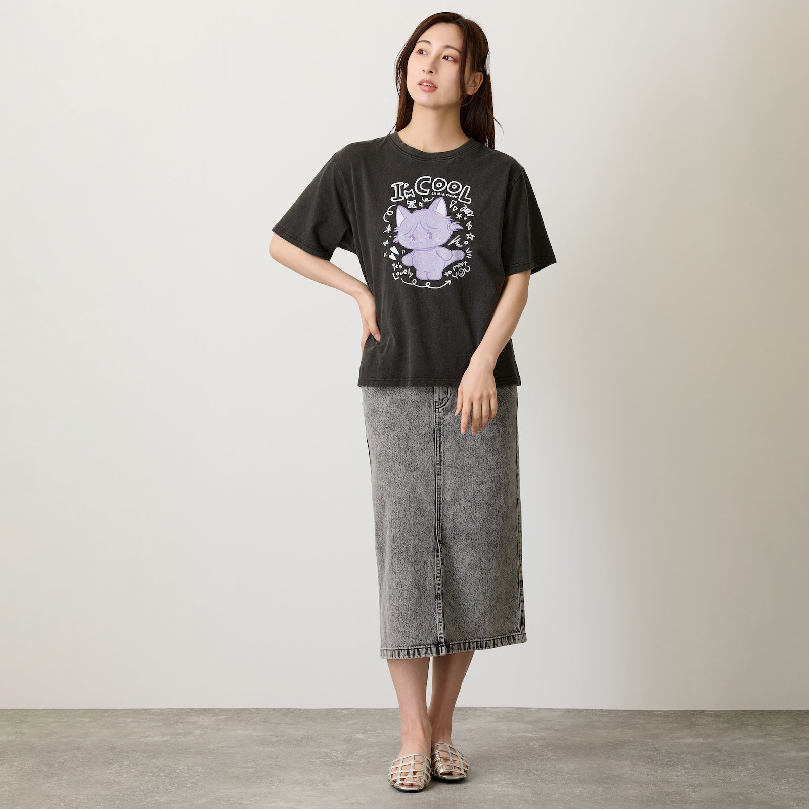 Lil ala mode Tシャツ I'm COOL ブラック