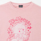 Lil ala mode Tシャツ I'm MOUSSE ピンク