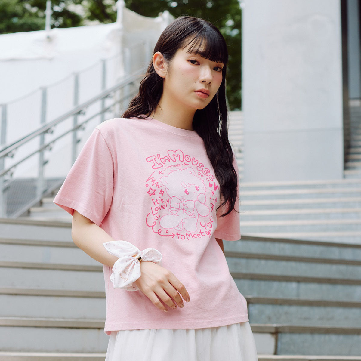 Lil ala mode Tシャツ I'm MOUSSE ピンク – Lil ala mode store