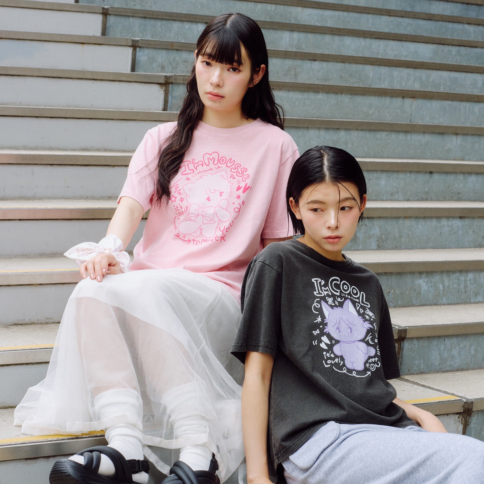 Lil ala mode Tシャツ I'm COOL ブラック