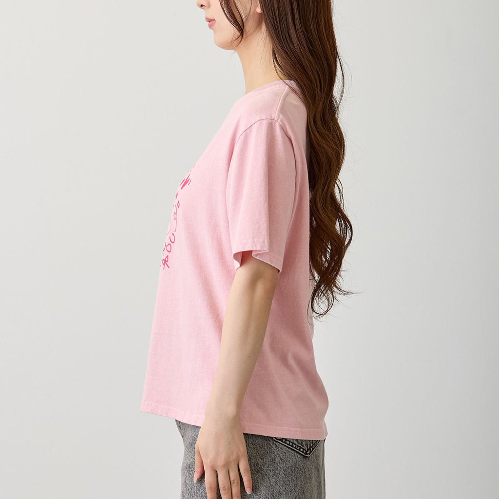 Lil ala mode Tシャツ I'm MOUSSE ピンク