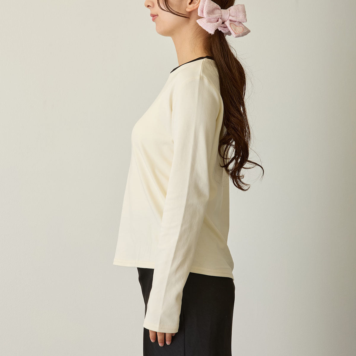 Lil ala mode 長袖Tシャツ ムース ホワイト