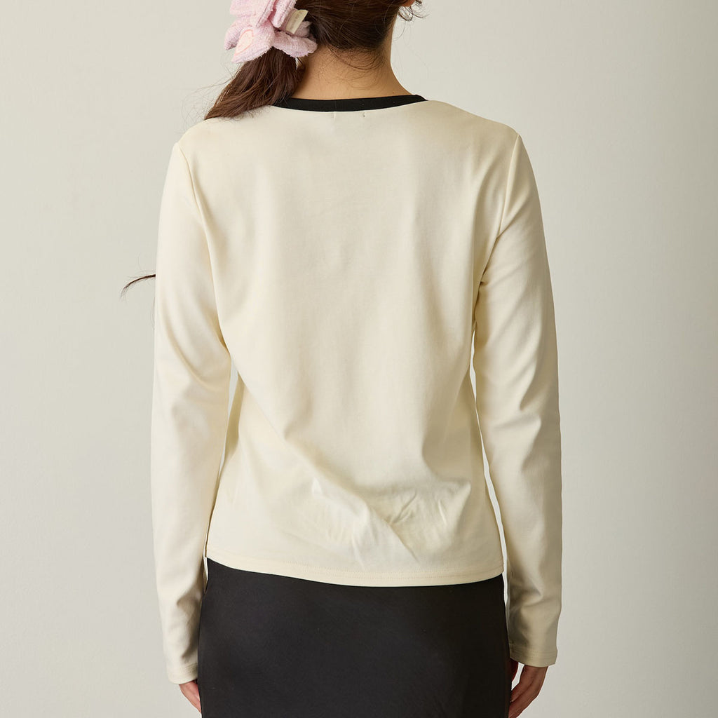 Lil ala mode 長袖Tシャツ ムース ホワイト