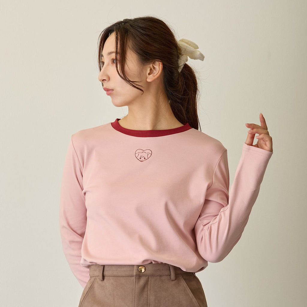 Lil ala mode 長袖Tシャツ キャミー ピンク