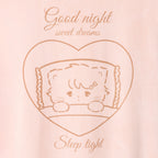 Lil ala mode  ルームウェアワンピース GOOD NIGHT ピンクベージュ