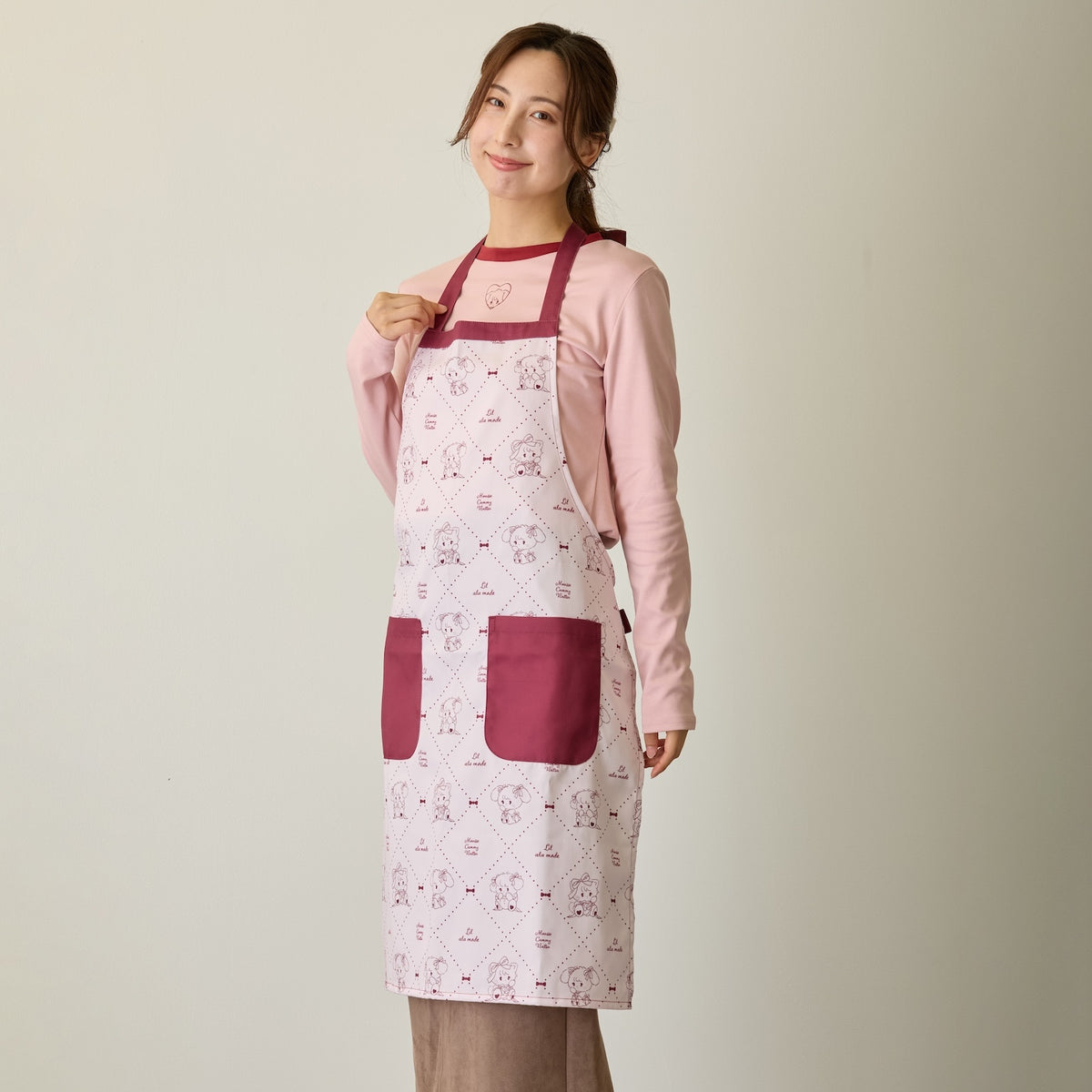 Lil ala mode エプロン Red Ribbon レッド
