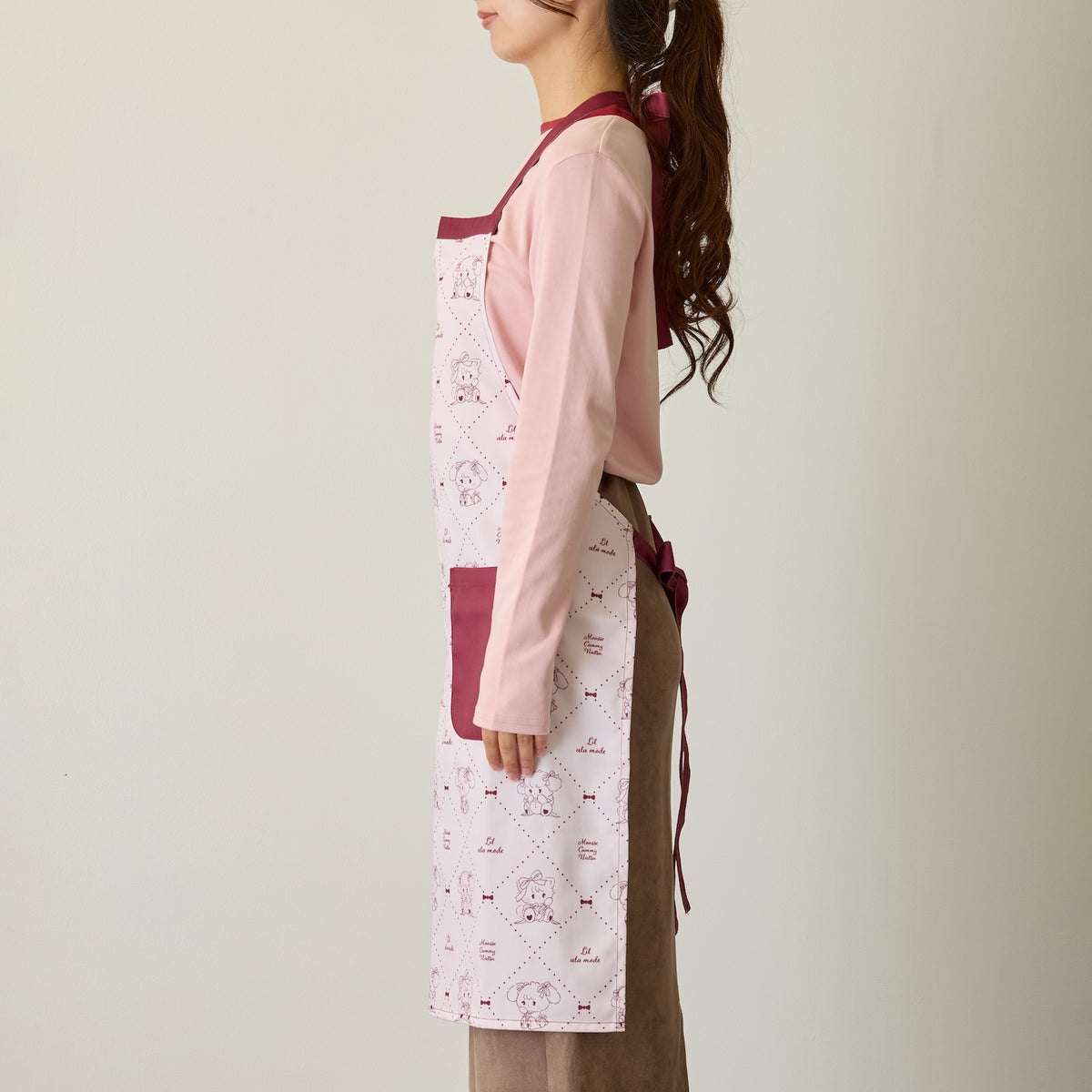 Lil ala mode エプロン Red Ribbon レッド