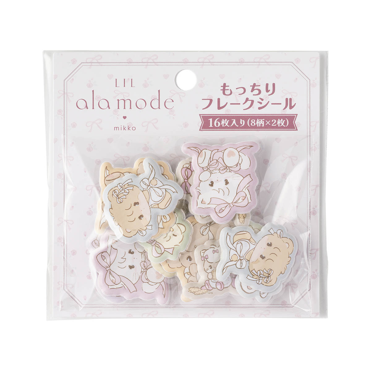 Lil ala mode もっちりフレークシール（パステルリボン）