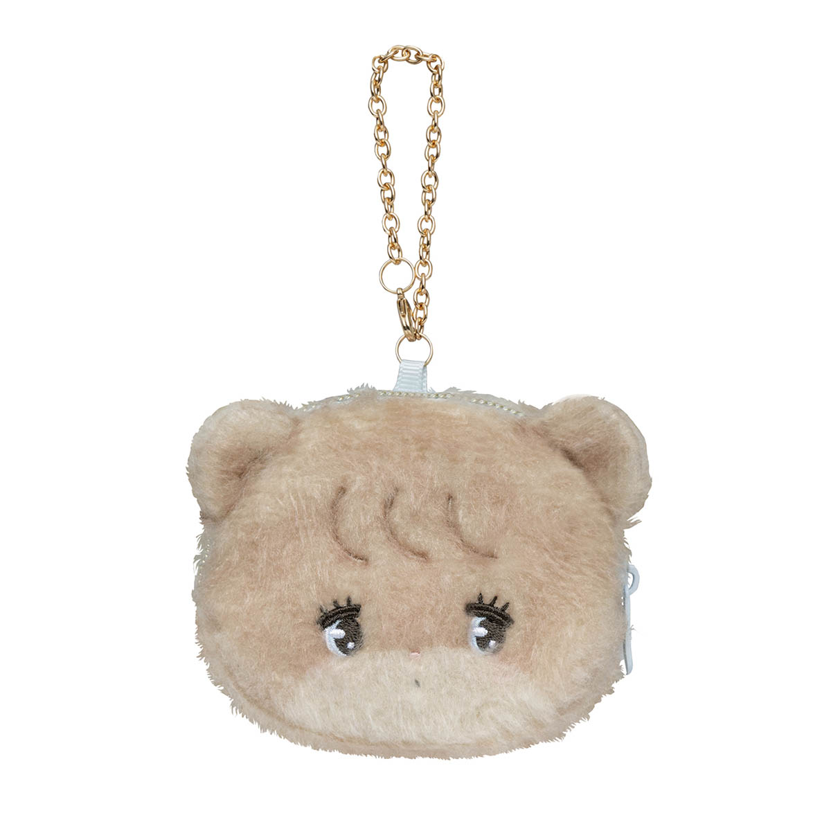 Lil ala mode シェル型おかおミニポーチ（ラテ）