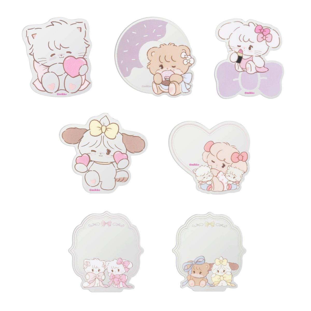 Lil ala mode フェミニンリボン トレーディングアクリルミラーステッカー（全7種）単品