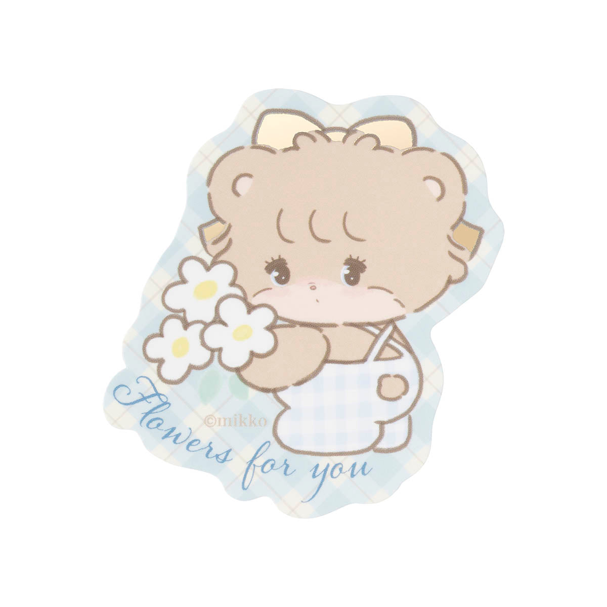 Lil ala mode スマホに貼れるサイズのキラキラ箔押しステッカー（Flowers for you）