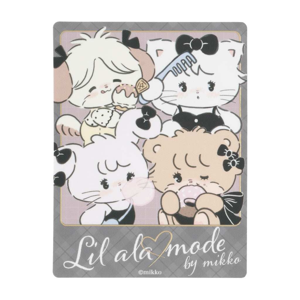 Lil ala mode スマホに貼れるサイズのキラキラ箔押しステッカー（ブラックスタイル）