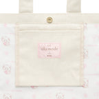 Lil ala mode フリル付きミニキャンバストート（ムース）